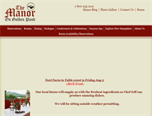 Tablet Screenshot of manorongoldenpond.com